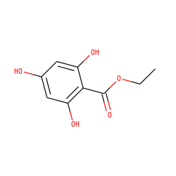 CCOC(=O)c1c(O)cc(O)cc1O ZINC000014775716