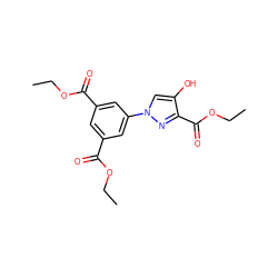 CCOC(=O)c1cc(C(=O)OCC)cc(-n2cc(O)c(C(=O)OCC)n2)c1 ZINC000000952937