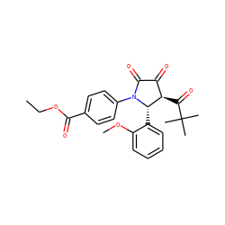 CCOC(=O)c1ccc(N2C(=O)C(=O)[C@@H](C(=O)C(C)(C)C)[C@@H]2c2ccccc2OC)cc1 ZINC000169694810