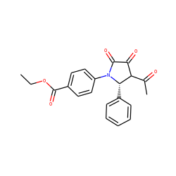 CCOC(=O)c1ccc(N2C(=O)C(=O)C(C(C)=O)[C@@H]2c2ccccc2)cc1 ZINC000000836433
