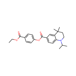 CCOC(=O)c1ccc(OC(=O)c2ccc3c(c2)C(C)(C)CCN3C(C)C)cc1 ZINC000013800364