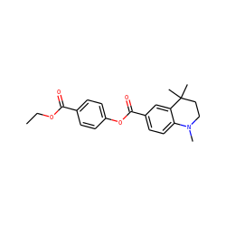 CCOC(=O)c1ccc(OC(=O)c2ccc3c(c2)C(C)(C)CCN3C)cc1 ZINC000013652276