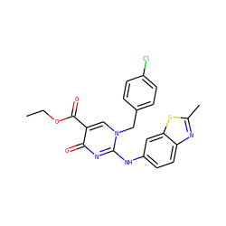 CCOC(=O)c1cn(Cc2ccc(Cl)cc2)c(Nc2ccc3nc(C)sc3c2)nc1=O ZINC000204098177