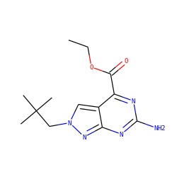 CCOC(=O)c1nc(N)nc2nn(CC(C)(C)C)cc12 ZINC000299870963