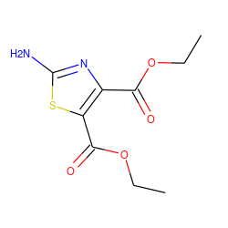 CCOC(=O)c1nc(N)sc1C(=O)OCC ZINC000016968843