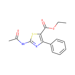 CCOC(=O)c1sc(NC(C)=O)nc1-c1ccccc1 ZINC000000192150