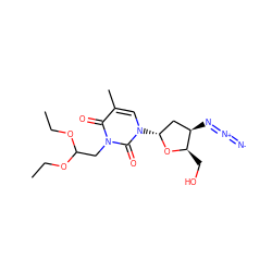 CCOC(Cn1c(=O)c(C)cn([C@@H]2C[C@@H](N=[N+]=[N-])[C@@H](CO)O2)c1=O)OCC ZINC000029328998