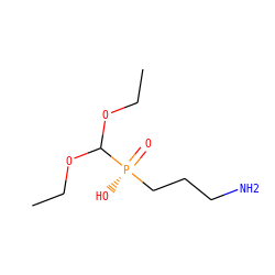 CCOC(OCC)[P@](=O)(O)CCCN ZINC000029330911