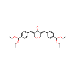 CCOC(OCC)c1ccc(/C=C2\COC/C(=C\c3ccc(C(OCC)OCC)cc3)C2=O)cc1 ZINC000169352043