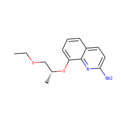 CCOC[C@@H](C)Oc1cccc2ccc(N)nc12 ZINC000028387659