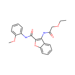 CCOCC(=O)Nc1c(C(=O)Nc2ccccc2OC)oc2ccccc12 ZINC000004115463