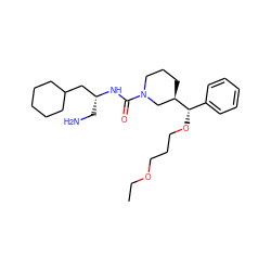 CCOCCCO[C@@H](c1ccccc1)[C@@H]1CCCN(C(=O)N[C@H](CN)CC2CCCCC2)C1 ZINC000035862502