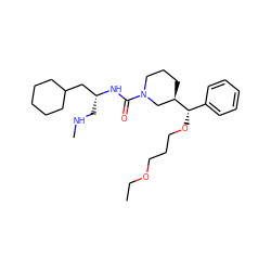 CCOCCCO[C@@H](c1ccccc1)[C@@H]1CCCN(C(=O)N[C@H](CNC)CC2CCCCC2)C1 ZINC000035935711