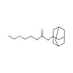 CCOCCNC(=O)NC12CC3CC(CC(C3)C1)C2 ZINC000042840507