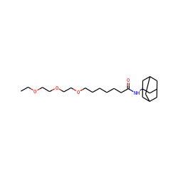 CCOCCOCCOCCCCCCC(=O)NC12CC3CC(CC(C3)C1)C2 ZINC000028712054