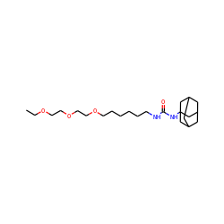 CCOCCOCCOCCCCCCNC(=O)NC12CC3CC(CC(C3)C1)C2 ZINC000084758797