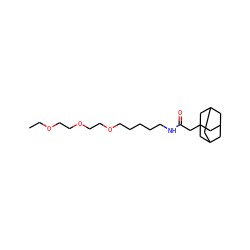 CCOCCOCCOCCCCCNC(=O)CC12CC3CC(CC(C3)C1)C2 ZINC000028712055