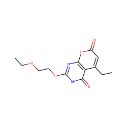 CCOCCOc1nc2oc(=O)cc(CC)c2c(=O)[nH]1 ZINC000073161653
