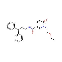 CCOCCn1cc(C(=O)NCCC(c2ccccc2)c2ccccc2)ccc1=O ZINC000045253872