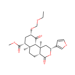 CCOCO[C@H]1C[C@@H](C(=O)OC)[C@]2(C)CC[C@H]3C(=O)O[C@@H](c4ccoc4)C[C@]3(C)[C@H]2C1=O ZINC000082158006