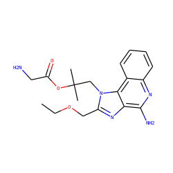 CCOCc1nc2c(N)nc3ccccc3c2n1CC(C)(C)OC(=O)CN ZINC001772649184