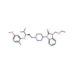 CCOCn1c(=O)n(C2CCN(CC[C@@H](Oc3cc(OC)ccc3C)C(C)C)CC2)c2ccccc21 ZINC000028874663
