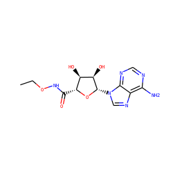 CCONC(=O)[C@H]1O[C@@H](n2cnc3c(N)ncnc32)[C@H](O)[C@@H]1O ZINC000013861532