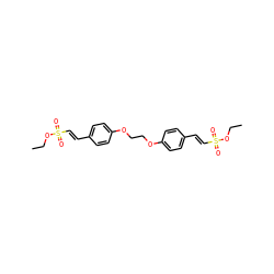 CCOS(=O)(=O)/C=C/c1ccc(OCCOc2ccc(/C=C/S(=O)(=O)OCC)cc2)cc1 ZINC001772640721