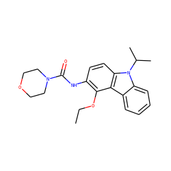 CCOc1c(NC(=O)N2CCOCC2)ccc2c1c1ccccc1n2C(C)C ZINC000027109286
