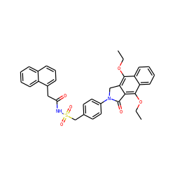 CCOc1c2c(c(OCC)c3ccccc13)C(=O)N(c1ccc(CS(=O)(=O)NC(=O)Cc3cccc4ccccc34)cc1)C2 ZINC000029125919