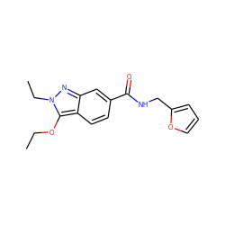 CCOc1c2ccc(C(=O)NCc3ccco3)cc2nn1CC ZINC000008762980