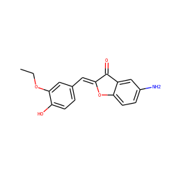 CCOc1cc(/C=C2\Oc3ccc(N)cc3C2=O)ccc1O ZINC001772655973