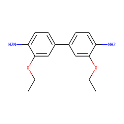 CCOc1cc(-c2ccc(N)c(OCC)c2)ccc1N ZINC000000615882