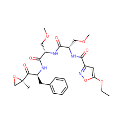 CCOc1cc(C(=O)N[C@@H](COC)C(=O)N[C@@H](COC)C(=O)N[C@@H](Cc2ccccc2)C(=O)[C@@]2(C)CO2)no1 ZINC000049878445
