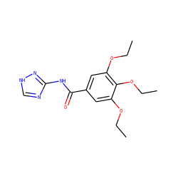 CCOc1cc(C(=O)Nc2nc[nH]n2)cc(OCC)c1OCC ZINC000013111175