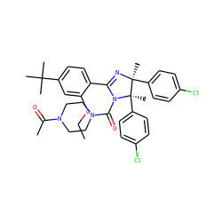 CCOc1cc(C(C)(C)C)ccc1C1=N[C@@](C)(c2ccc(Cl)cc2)[C@@](C)(c2ccc(Cl)cc2)N1C(=O)N1CCN(C(C)=O)CC1 ZINC000096270383