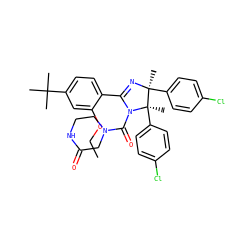 CCOc1cc(C(C)(C)C)ccc1C1=N[C@@](C)(c2ccc(Cl)cc2)[C@@](C)(c2ccc(Cl)cc2)N1C(=O)N1CCNC(=O)C1 ZINC000096270376