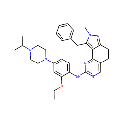 CCOc1cc(N2CCN(C(C)C)CC2)ccc1Nc1ncc2c(n1)-c1c(nn(C)c1Cc1ccccc1)CC2 ZINC000143105041