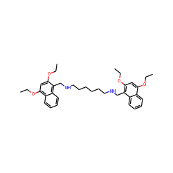 CCOc1cc(OCC)c2ccccc2c1CNCCCCCCNCc1c(OCC)cc(OCC)c2ccccc12 ZINC000049626089