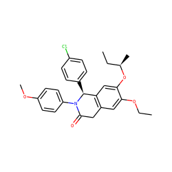CCOc1cc2c(cc1O[C@H](C)CC)[C@H](c1ccc(Cl)cc1)N(c1ccc(OC)cc1)C(=O)C2 ZINC000118800535