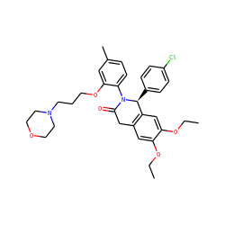 CCOc1cc2c(cc1OCC)[C@H](c1ccc(Cl)cc1)N(c1ccc(C)cc1OCCCN1CCOCC1)C(=O)C2 ZINC000118796396