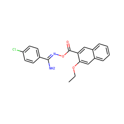 CCOc1cc2ccccc2cc1C(=O)O/N=C(\N)c1ccc(Cl)cc1 ZINC000014074965