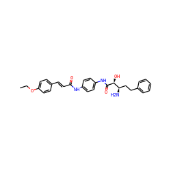 CCOc1ccc(/C=C/C(=O)Nc2ccc(NC(=O)[C@@H](O)[C@H](N)CCc3ccccc3)cc2)cc1 ZINC000026938588
