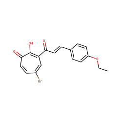 CCOc1ccc(/C=C/C(=O)c2cc(Br)ccc(=O)c2O)cc1 ZINC000004667476