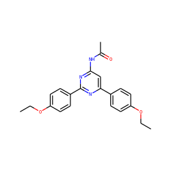 CCOc1ccc(-c2cc(NC(C)=O)nc(-c3ccc(OCC)cc3)n2)cc1 ZINC000095596252