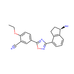 CCOc1ccc(-c2nc(-c3cccc4c3CC[C@H]4N)no2)cc1C#N ZINC000202708393