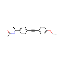 CCOc1ccc(C#Cc2ccc([C@H](C)NC(C)=O)cc2)cc1 ZINC000113412658