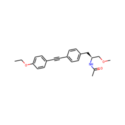 CCOc1ccc(C#Cc2ccc(C[C@@H](COC)NC(C)=O)cc2)cc1 ZINC000169706473