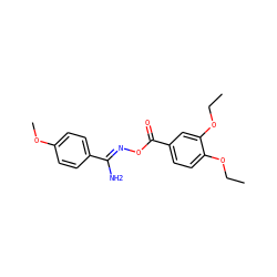 CCOc1ccc(C(=O)O/N=C(\N)c2ccc(OC)cc2)cc1OCC ZINC000006949506