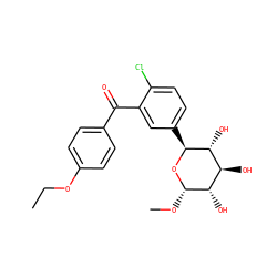 CCOc1ccc(C(=O)c2cc([C@@H]3O[C@@H](OC)[C@@H](O)[C@H](O)[C@H]3O)ccc2Cl)cc1 ZINC000045254085